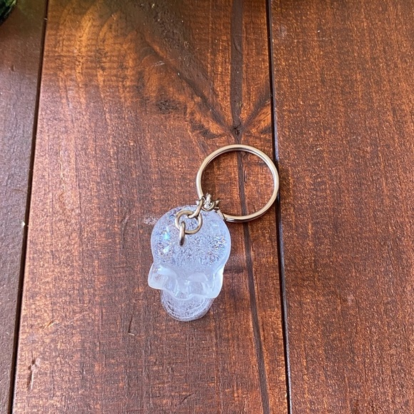 Handmade Resin Clear Bubble Skull 3” Keychain Gothic Backpack Bag Charm NEW - Picture 3 of 9